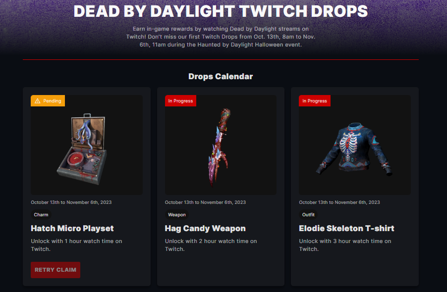 Twitch Drops – Dead by Daylight